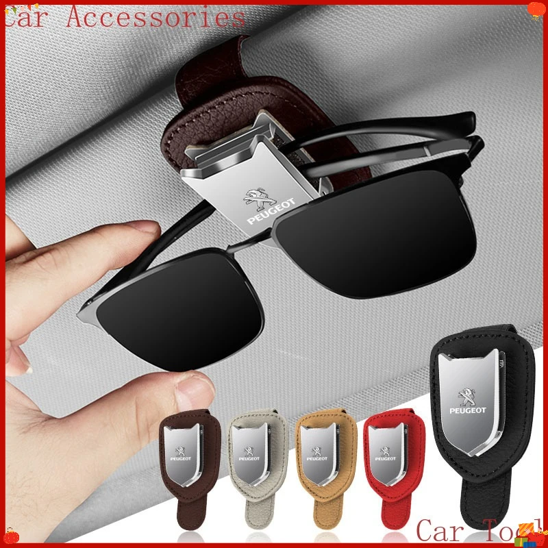 

Держатель для очков и карт на солнцезащитный козырек автомобиля, клипса для солнцезащитных очков, подставка для билетов для Peugeot 4008, 208, 3008, 308, 607, 406, 407, колпачки на центральные отверстия колес