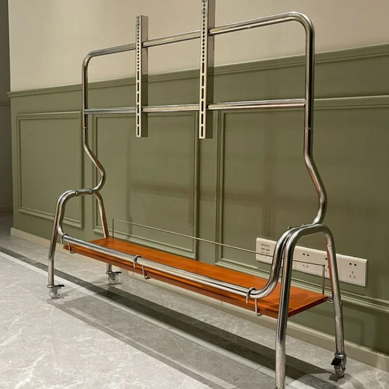 

Metal stainless steel removable TV hanger bracket floor cart