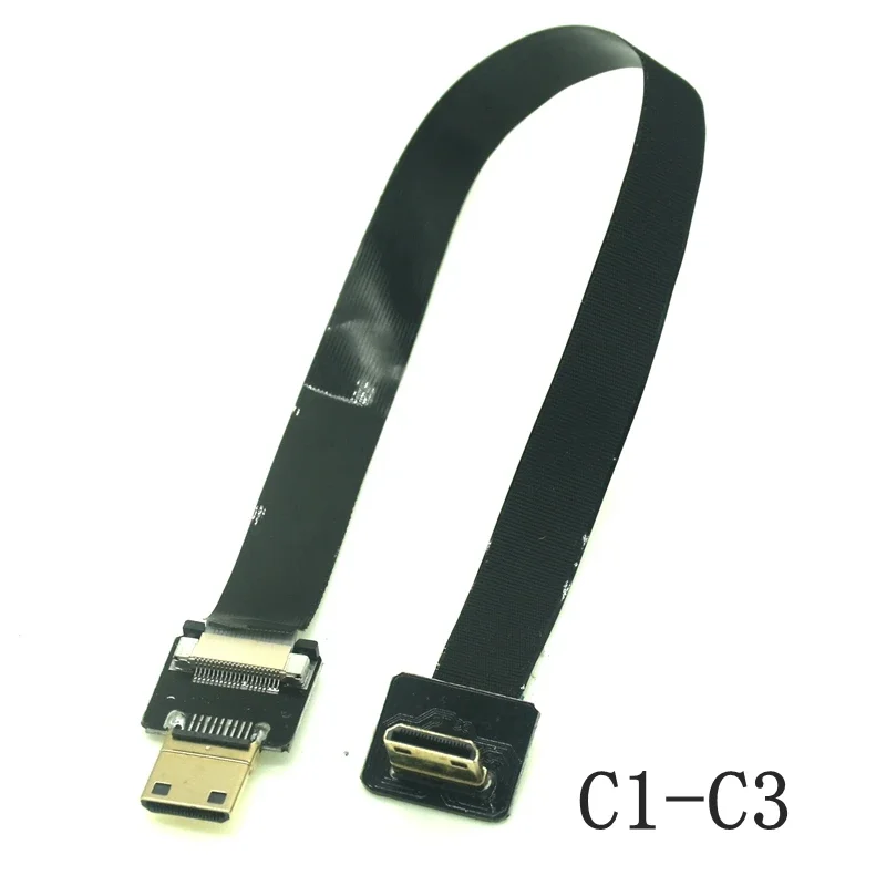 C1 FPV 10cm 20cm 30cm 50cm FPC Cavo piatto HD a nastro 4k/60Hz per Mini Micro HDMI compatibile FPV TV Multicopter Fotografia aerea