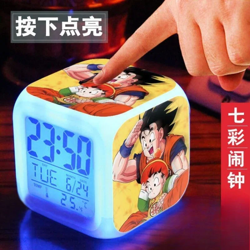 New Dragon Ball Son Goku creative trendy anime peripheral luminous night light personalized high-value cartoon alarm clock gift