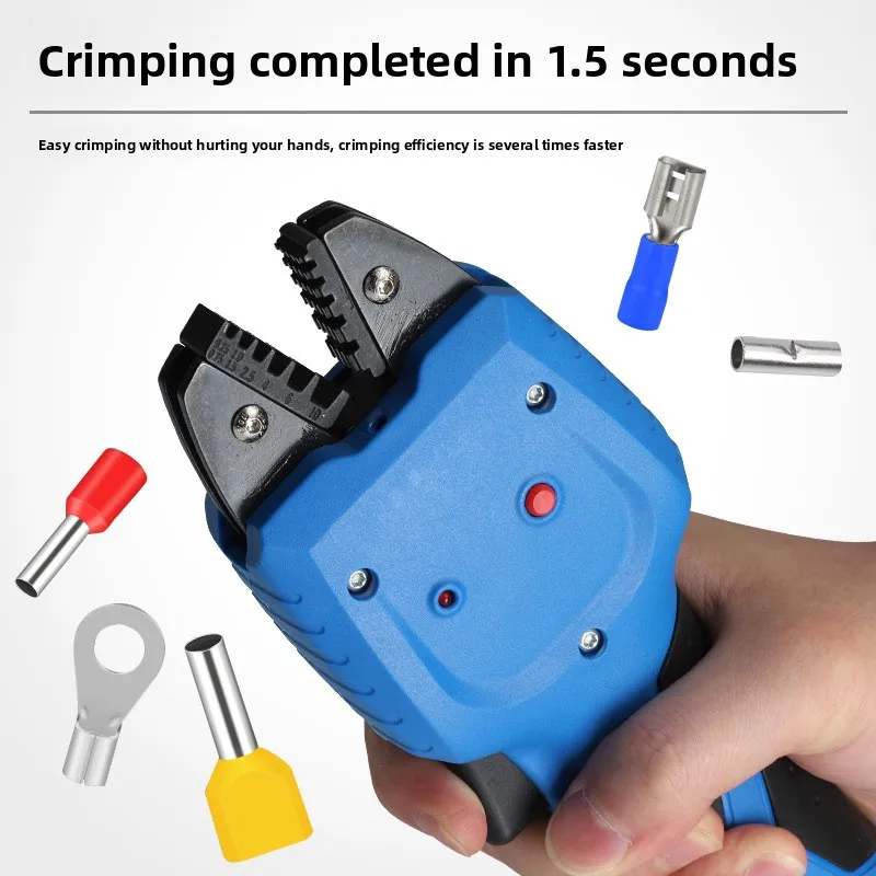 EW-50X Terminal Insulated Tube Type Bare Crimper Electric Hydraulic Crimping Clamp Rechargeable Mini