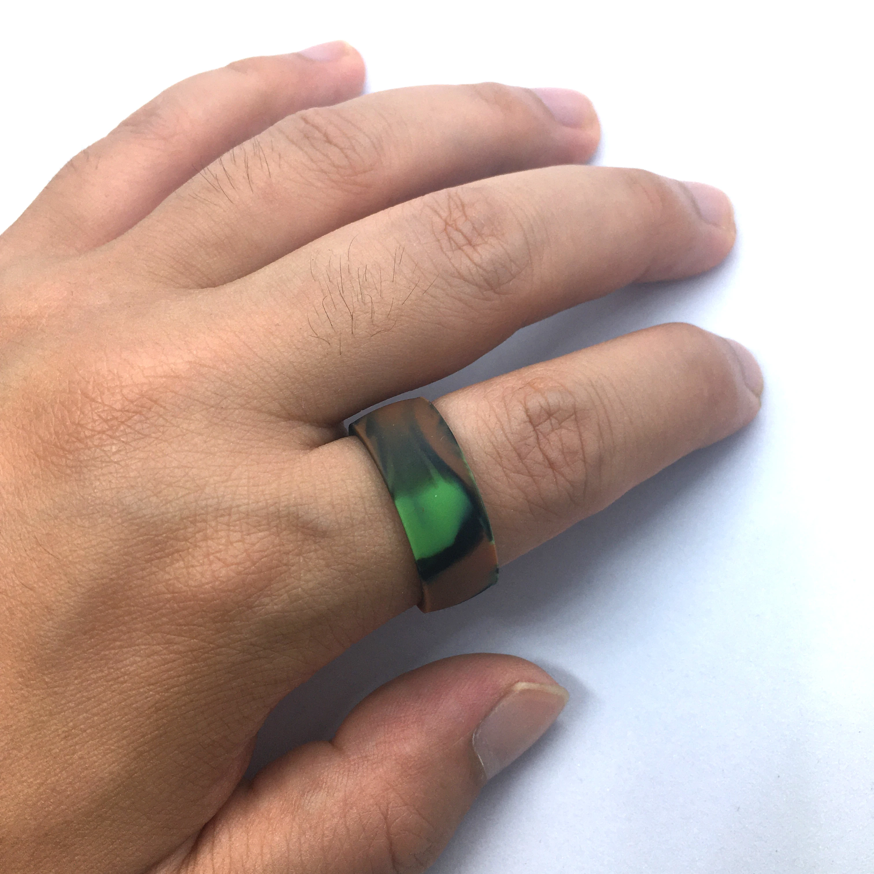 10 teile/satz Ring Set Sport Silikon Ringe für Männer Hochzeit Gummibänder Hypoallergen Flexible Finger Mode – Detail 9