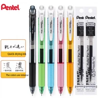 Bolígrafo de Gel Pentel japonés, 1 + 5 recambios, Energel, secado rápido, BLN105, estudiante para escribir, firma, 0,5mm, material escolar, Acsesores, arte