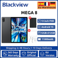 【World premiere】Blackview MEGA 8 Tablet 13 inch FHD+ 90Hz Display 11000mAh AI Android 15 50MP Camera 4 BOX Speakers 4G Pad PC