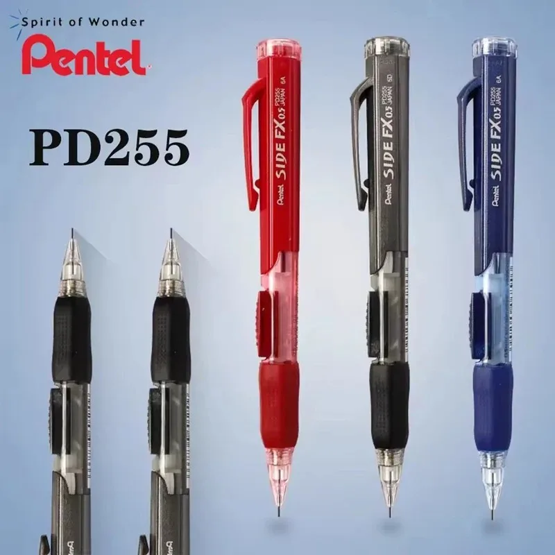 Pentel Mechanical Pencils Side Press Out Lead Core 0.5mm Rotate Out The Rubber Not Easily Breakable Lead Drawing Stationery
