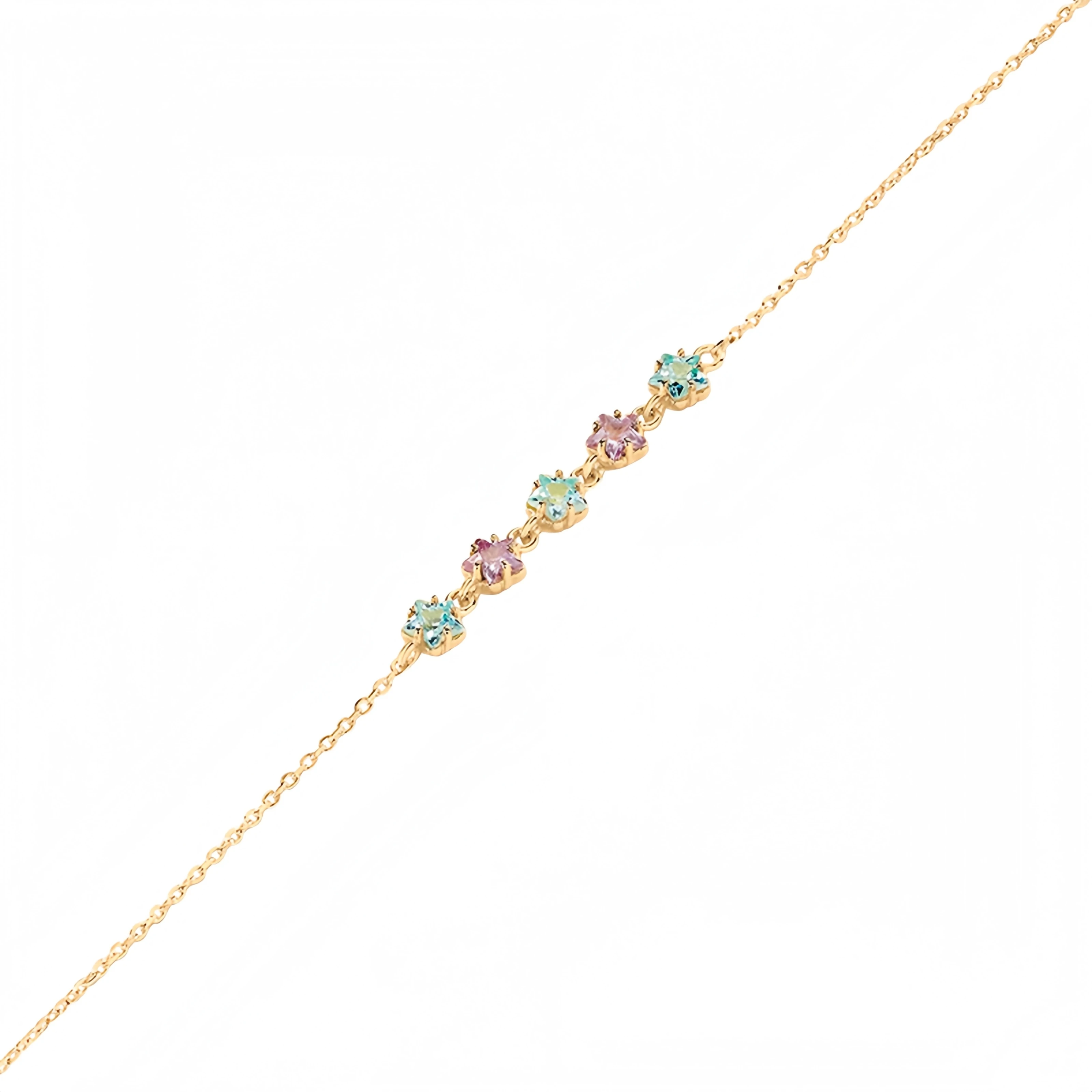 

Spanish Colorful Stone Bracelet 925 Sterling Silver Women's Hand Bracelets Relationship Bracelet High Quality
