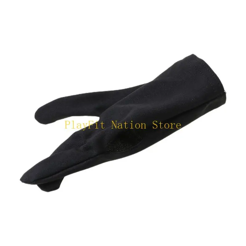 242F 1pc Black Cue Billiard Pool Shooters 3 Fingers Gloves