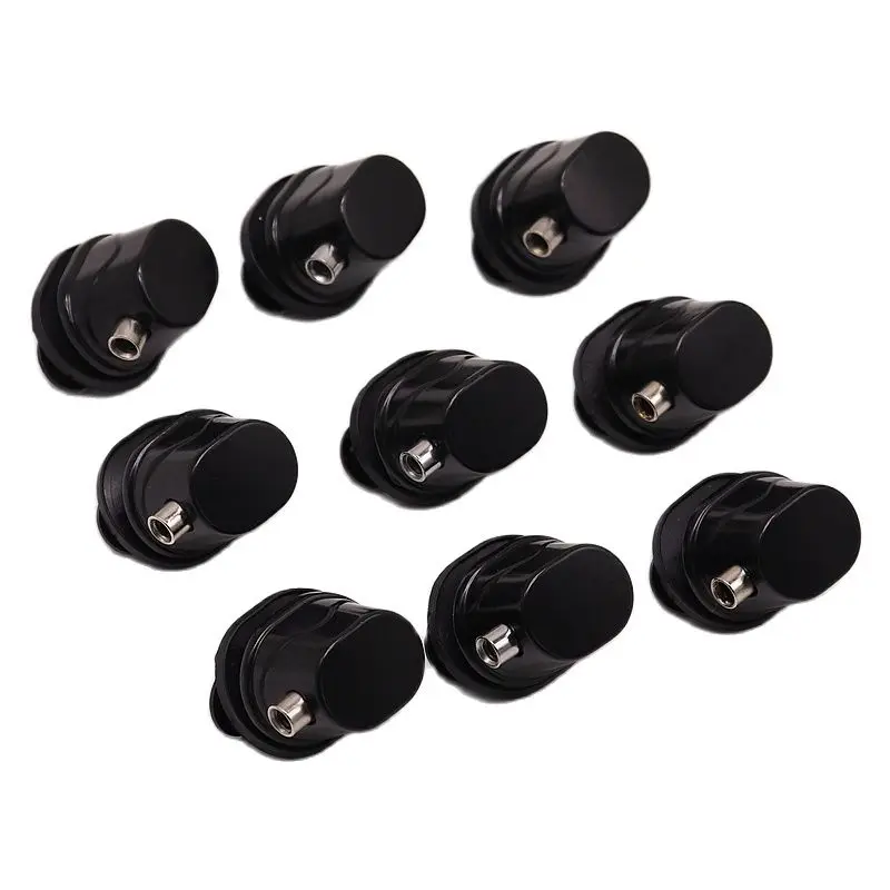 12 Pieces Black Drum Lug 26mm Hole To Hole Distance with Washer and Screws Singel Side Tom Drum Lug One Side Snare Drum Lugs