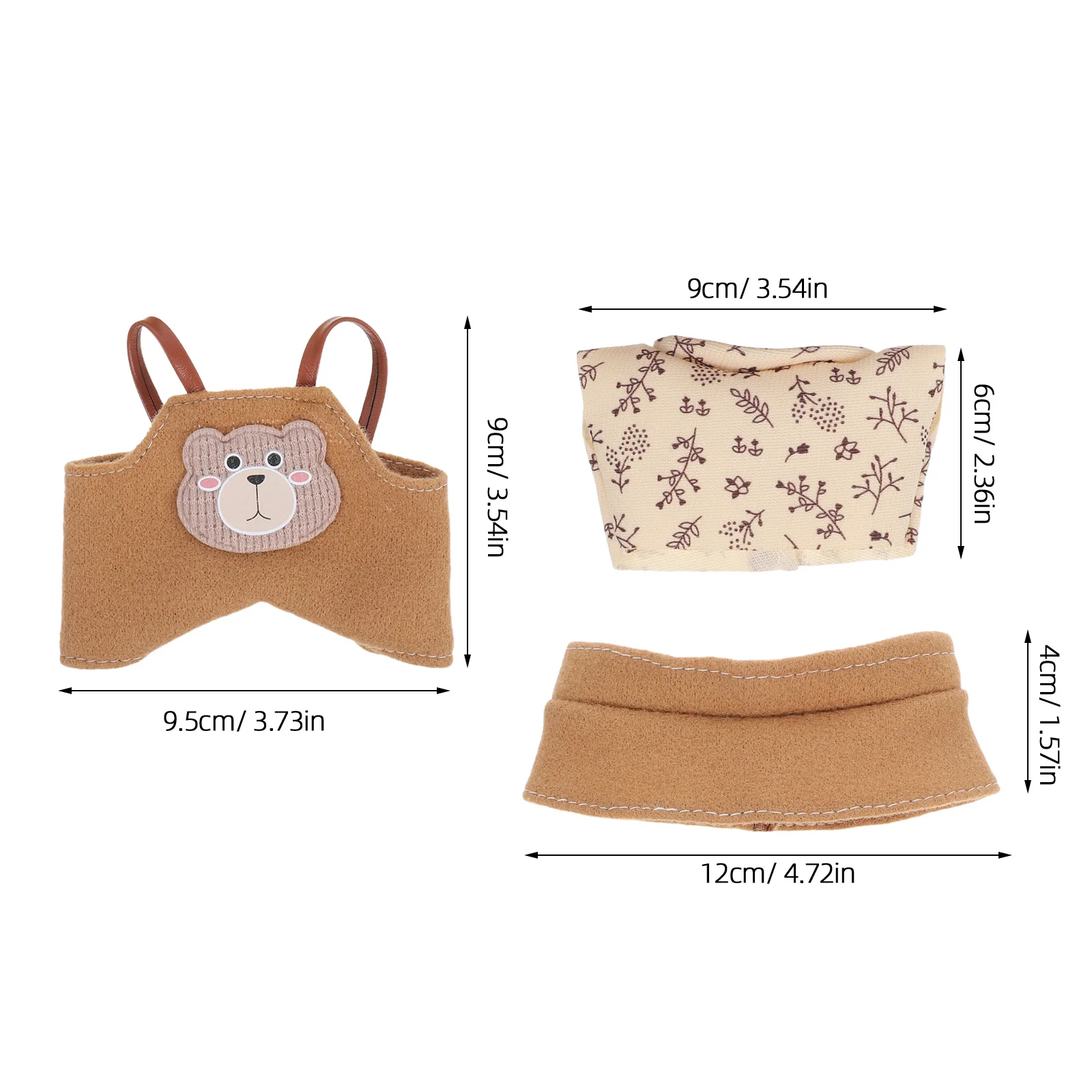 مجموعة ملابس مقاس 17 سم: ملابس أنيقة وناعمة للاستبدال الرفيعة وديكورات حفلات وقت اللعب بتصميم متعدد الاستخدامات