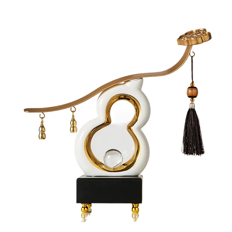 

Everything goes well, lucky gourd ornaments, light luxury and high-end Fulu ornaments in the living room