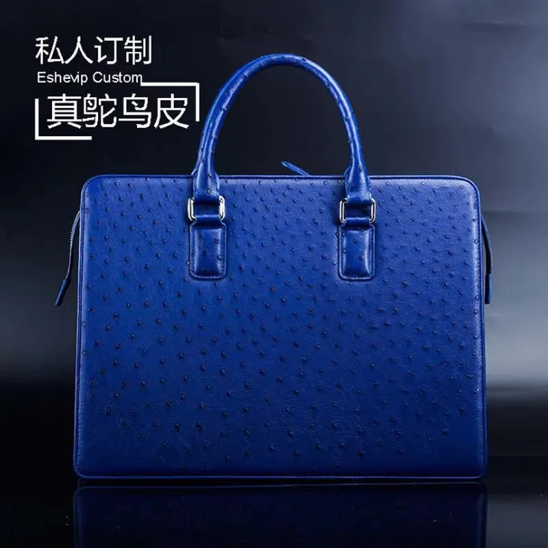 ourui new male  men briefcase  One shoulder bag aslant bag Men's handbags  men ostrich bag