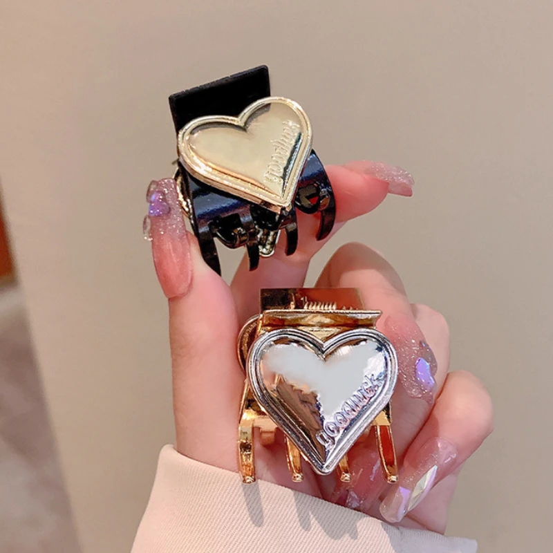 

High End Metal Heart-shaped Claw Clip Female Ponytail Clip Barrettes Crab Headwear Hair Clamps Hair Accessories for Women