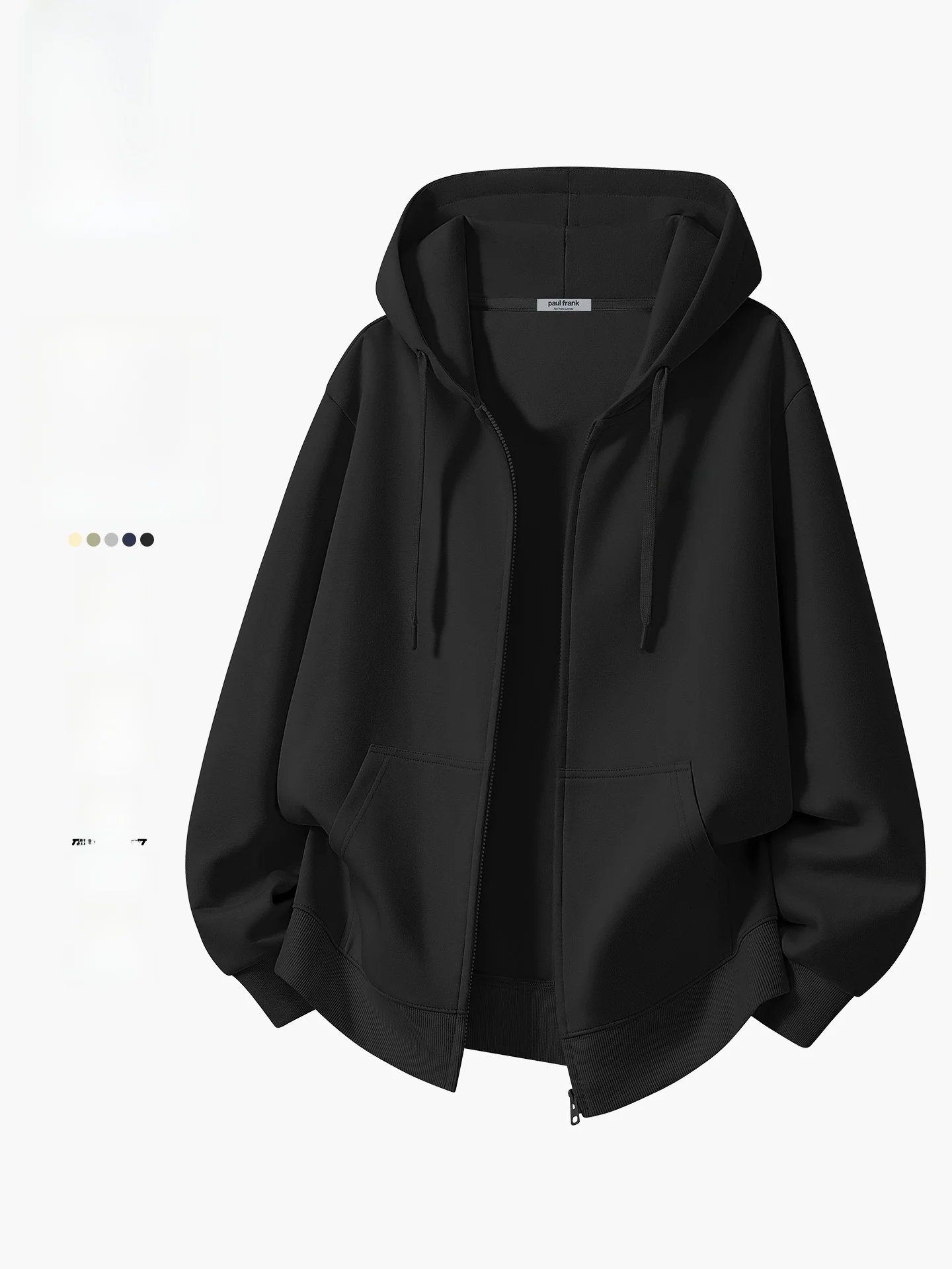 

Heavyweight Hoodie Men's Spring Autumn Fce Bla American Sle Open Cardigan Jaet Loose Fit Long Sve