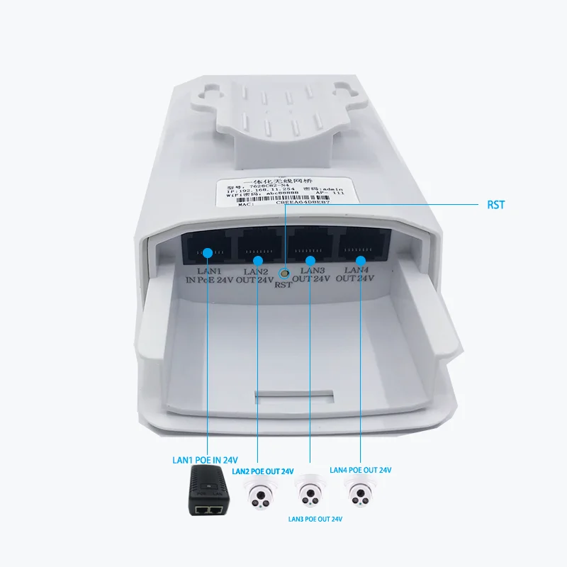 Imagem -02 - Chipconjunto Wifi Router Wifi Repetidor Longo Alcance 300mbps2.4g5.8ghz ao ar Livre ap Router Cpe ap Bridge Router Cliente Repetidor 9344 9331