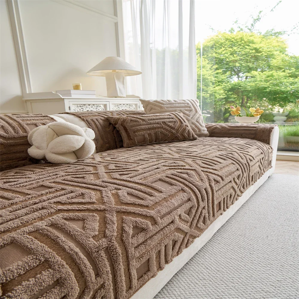 Sofa Cushion New Style Imitation Cotton and Linen All-season Anti-slip Cross-border Sofa Cover Full-cover Sofa Scarf