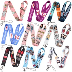 Grey Anatomy Lanyard for Key Medical Neck Strap Card ID Badge Holder Phone Strap Keychain Keyring Accessories Doctor Nurse Gift