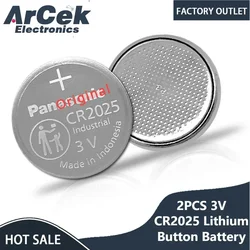 2PCS Original for PANASONIC 3V CR2025 Lithium Button Battery DL2025 BR2025 5003LC LM2025 CR 2025 Coin Cell Watch Batteries