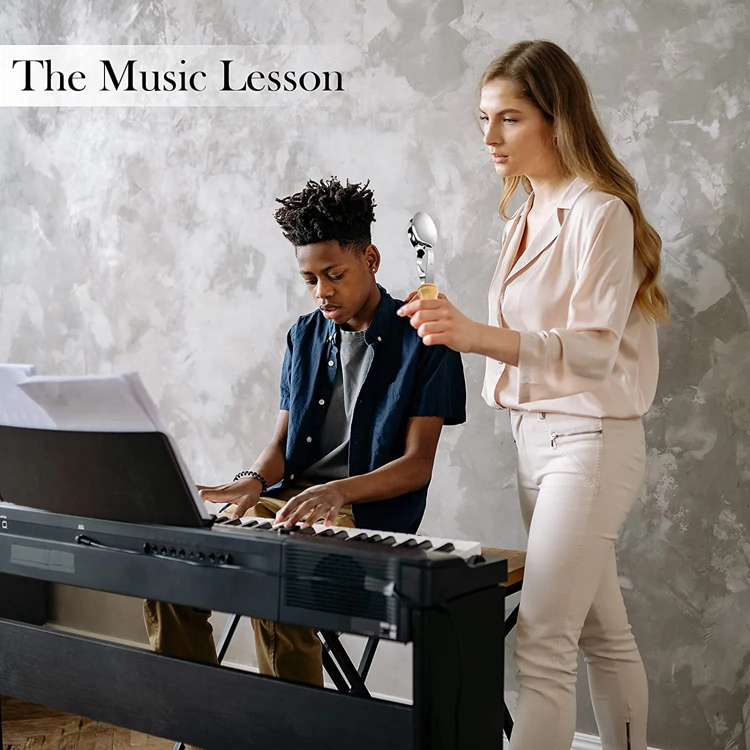 أداة ملاعق موسيقية بمقبض خشبي ، أداة قرع إيرليكية