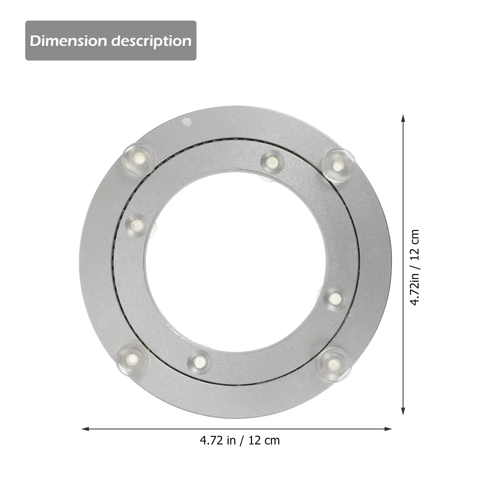 1Pcs Stable Aluminum Alloy Turntable Base Silent Smooth Rotation Long-Lasting Turntable Bearing for Tabletop Display Use