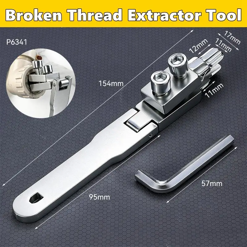 Broken Pipe Extractor Tool 3/4 Inch Carbon Steel Easy Out Broken Screw Plumbing Tool For Bathroom Repair Basement Laundry Room