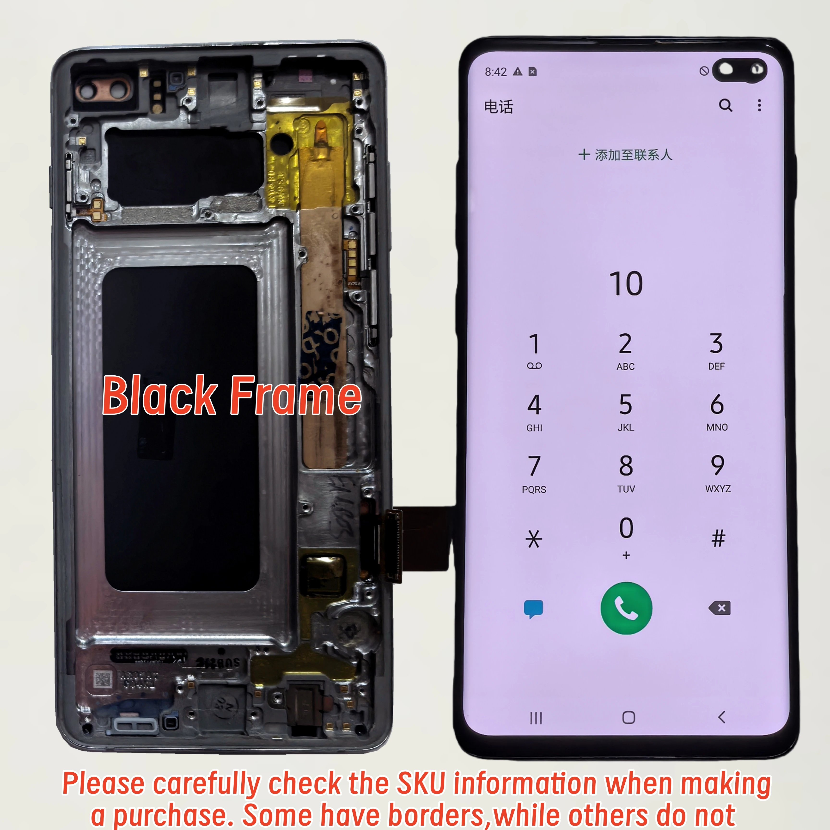 100% Sprawdzony Ekran Super AMOLED do Samsung Galaxy S10 Plus LCD G975 G9750 G975F/DS, Zamiennik Wyświetlacza LCD z Dotykiem — zdjęcie produktu 3