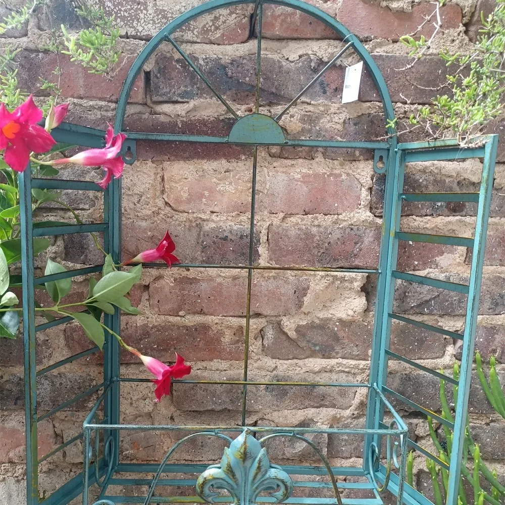 Cross-border explosion villa courtyard wall decoration fake window flower stand homestay wall decoration shelf bonsai stand