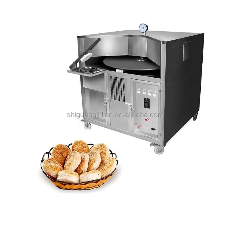 High Quality Gas Heated Pita Naan Roti Bread Oven With Temperature Control Pita Bread Rotary Oven Sesame Cake Oven