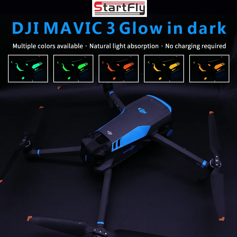 StartFly DJI Mavic 3 Sticker Skin Night Safety Flight Decoration Decals Protective Stickers For DJI Mavic 3 Drone Accessories