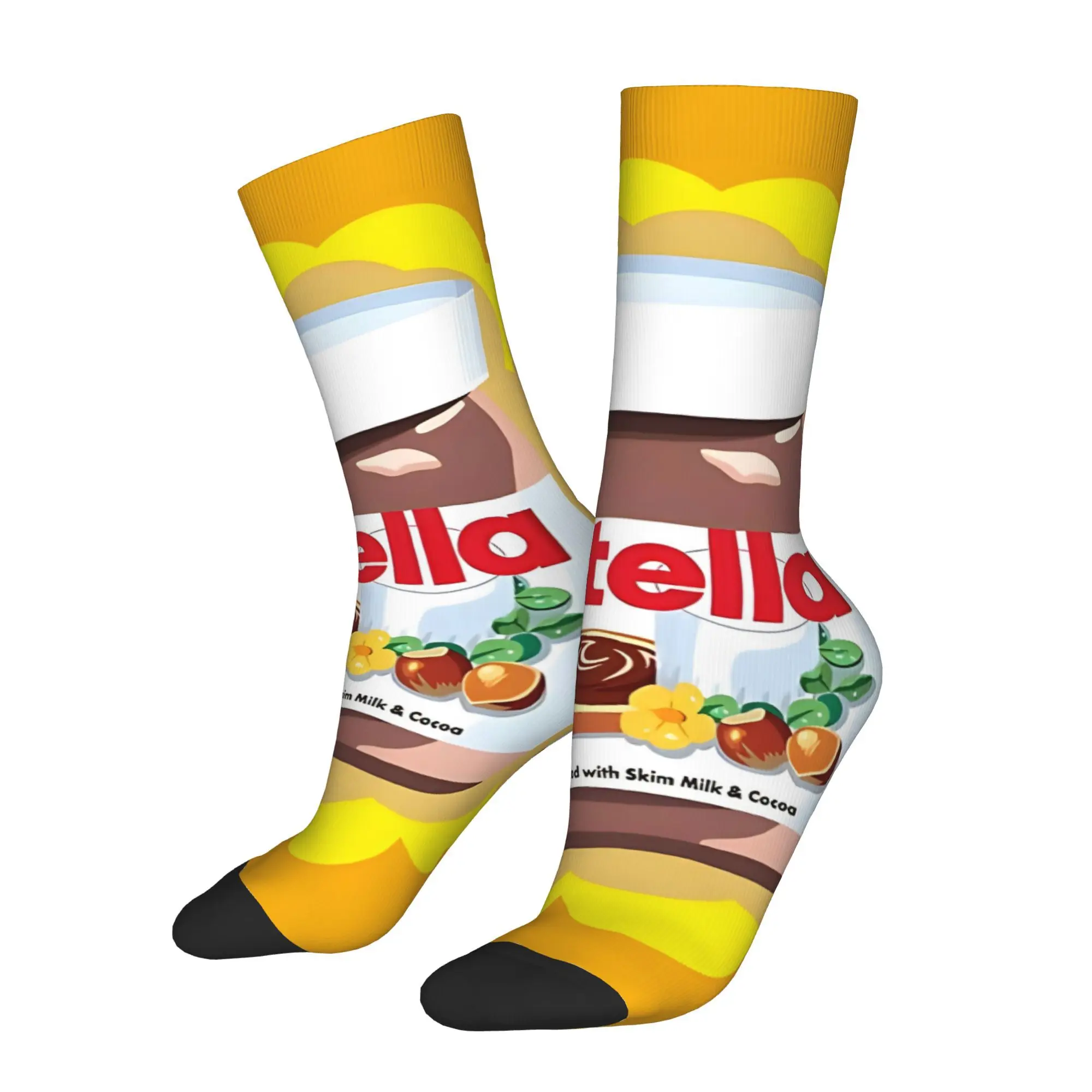

Funny Sock for Men Chocolate Pattern Hip Hop Harajuku Happy Quality Pattern Printed Crew Sock Casual Gift