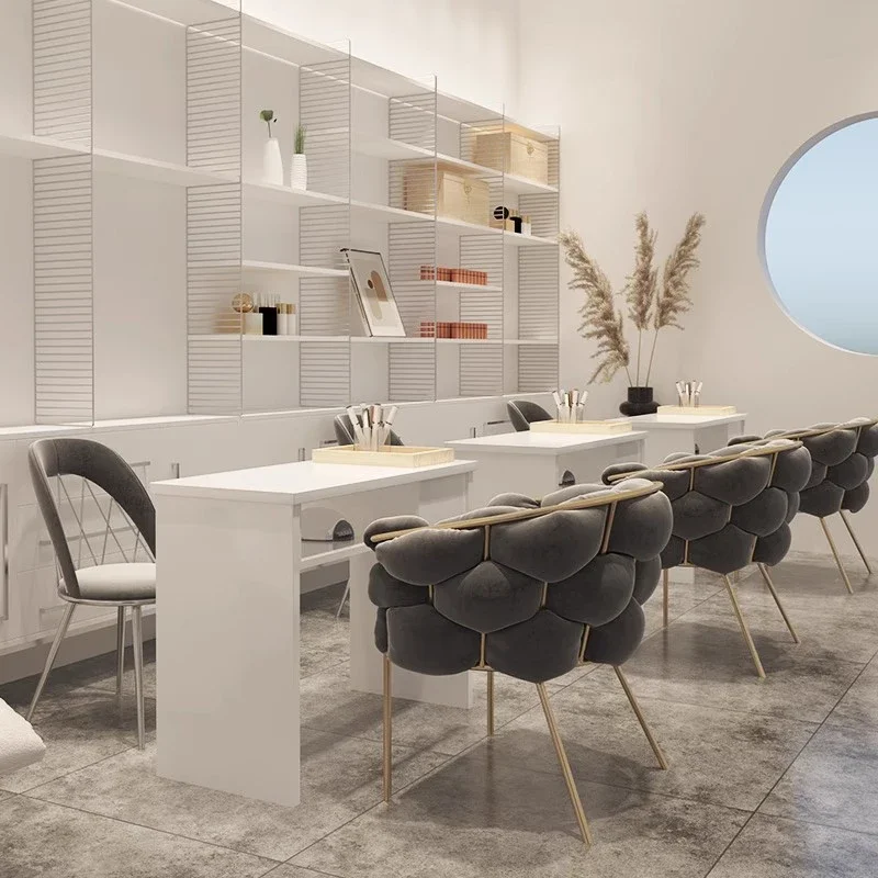 

Designer Professionals Nail Desk Hand European Makeup Reception Manicure Table Design Art Luxury Nagel Tisch Salon Furniture