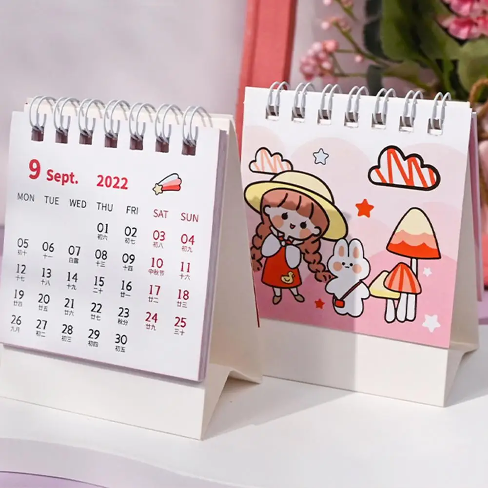 Lịch Bàn Hoa Văn Hoạt Hình Với Các Tông Căn Cứ Mịn Chuyển Trang Lịch Trình Chống Rách 2023 Đứng Lịch Bàn