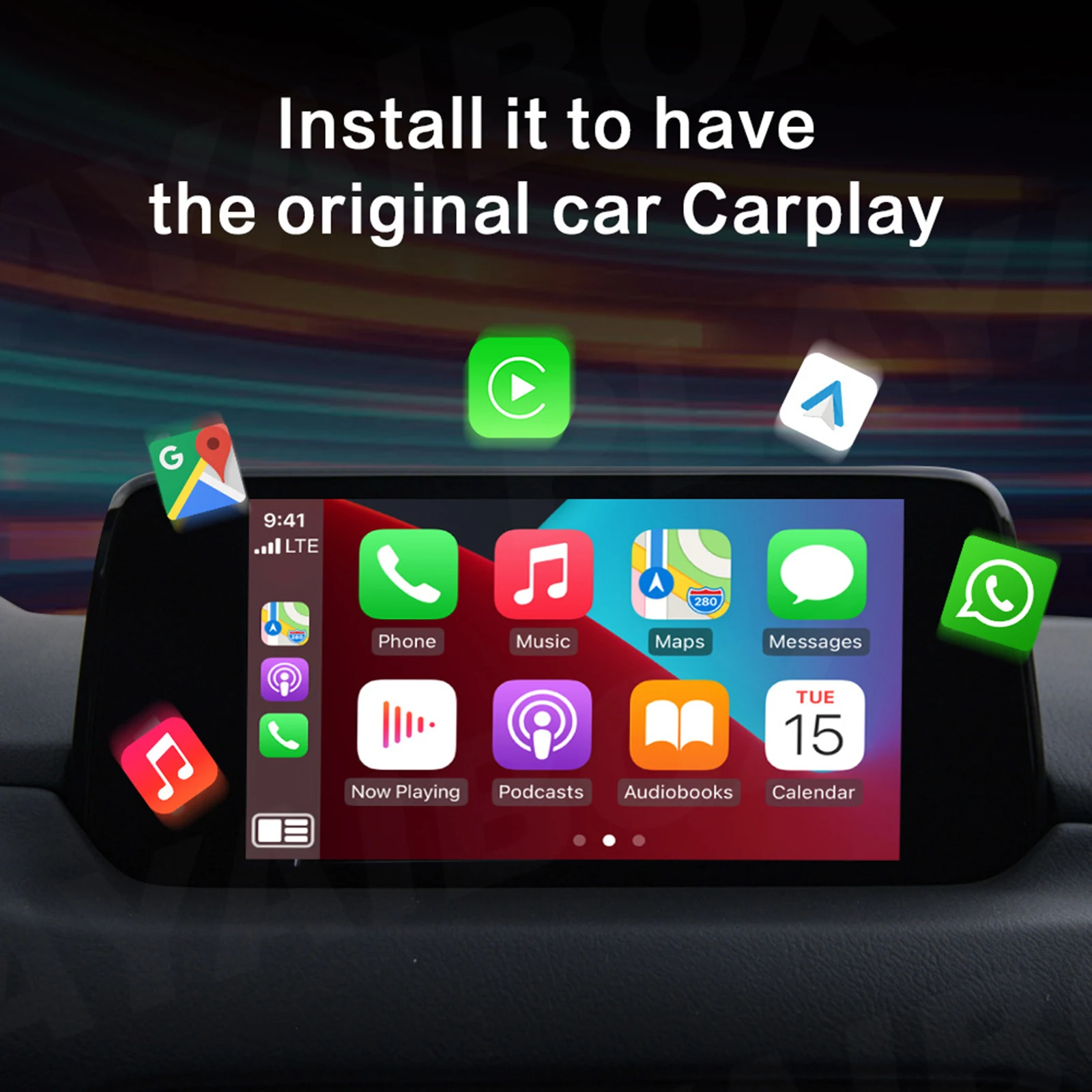 Apple CarPlay Android Auto USB Adapter Hub OEM CarPlay for Mazda 2 3 6  CX3 CX4 CX5 CX8 CX9 MX5 Retrofit Kit