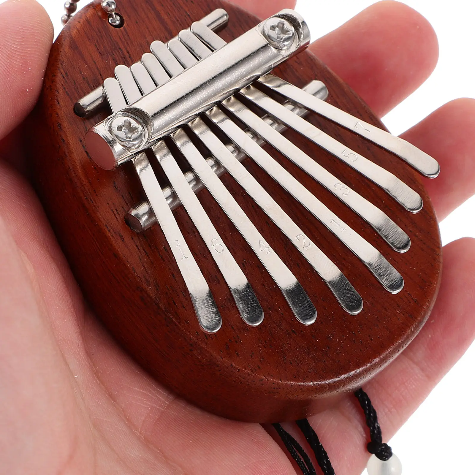 1Set 8 Keys Kalimba Thumb Piano Mini Finger Piano Portable Wood Musical Instrument Gift for Travel Relaxation Practice - view 5
