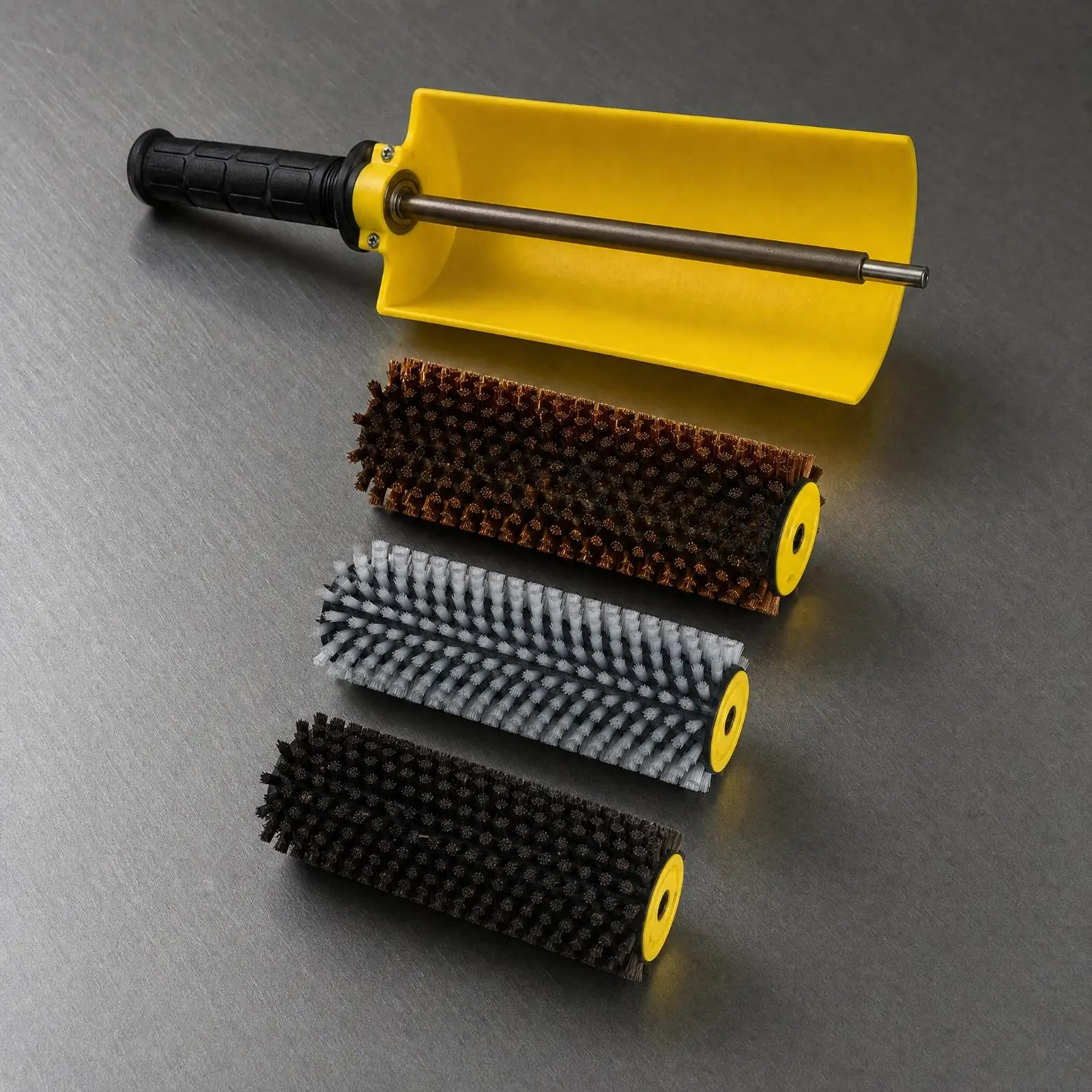 Ski Tuning Tool Long-Lasting Handheld Polish Brush with Nylon Horsehair Copper