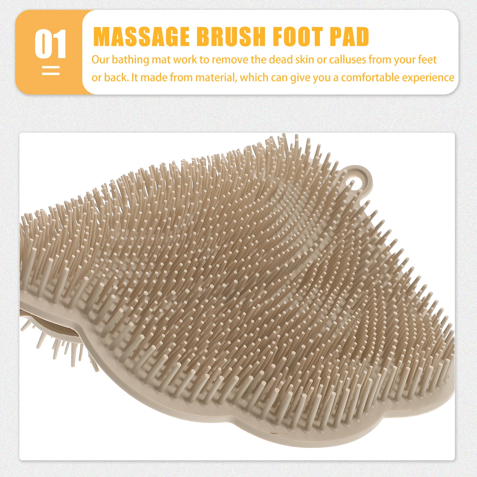 

Foot Tpe Non-Slip Suction Cup Back Scrubber For Shower Bathing Supplies Exfoliating Body Scrubber Wall Mounted Hands Free