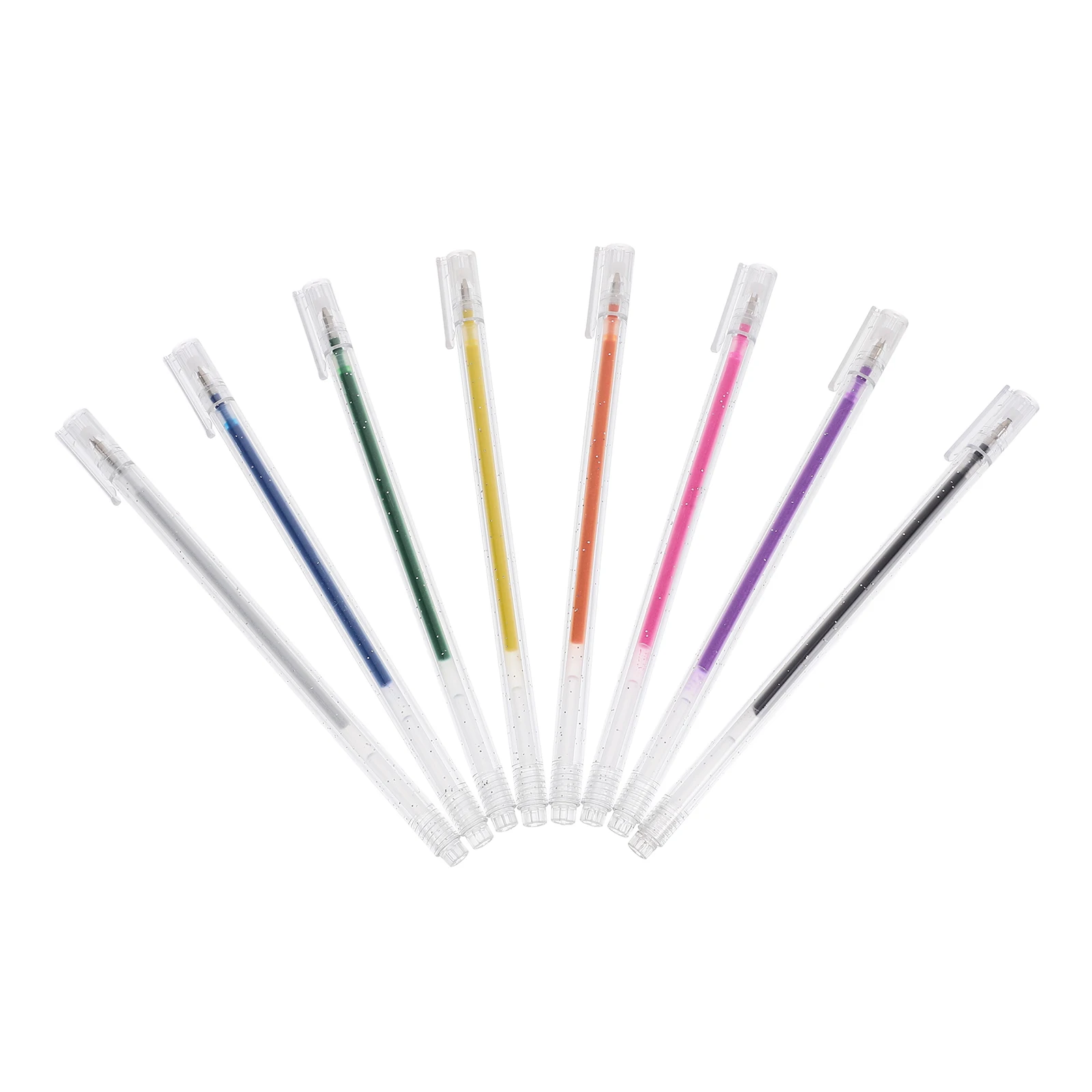 

8 Pcs Handbook Mark Pen Glitter Gel Highlighters Pens Professional Plastic Student Use Ink