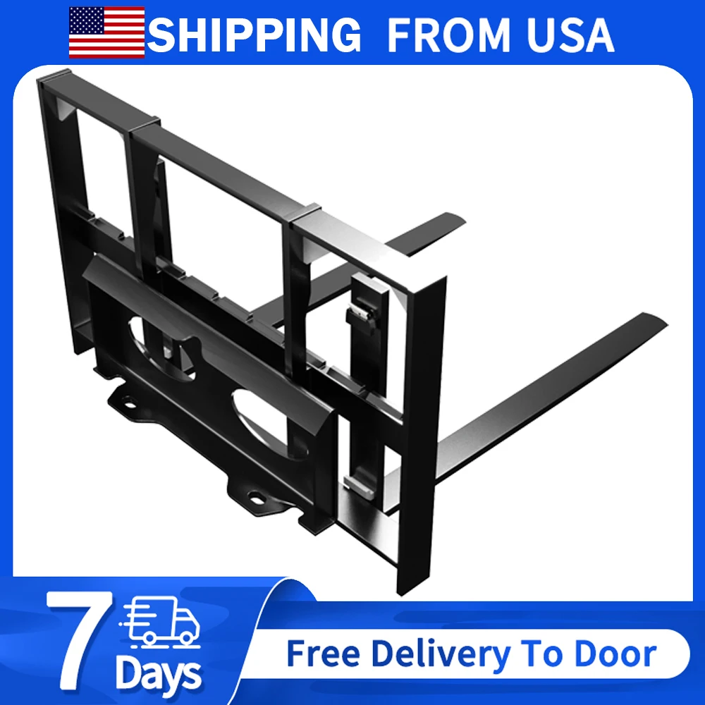 

Free Shipping Mini Skid Steer Loader Attachment Pallet Forklift Fork 40in NEW For family ATTACHXPRO Mini Excavator Attachment