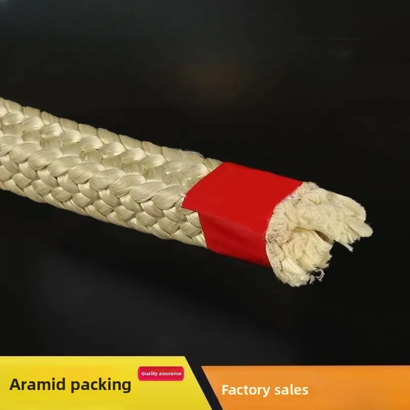 

Aramid Fiber Packing High Wear Resistance Aramid PTFE Braided Gland Packing High Speed Shaft Sealing Rope