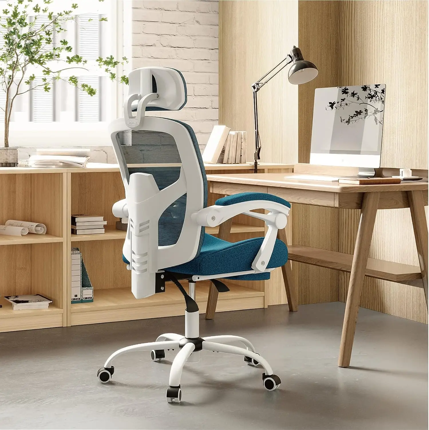 

Ergonomic Office Chair, Reclining High Back Mesh Chair, Computer Desk Chair, Swivel Rolling Home Task Chair with Lumbar Supp