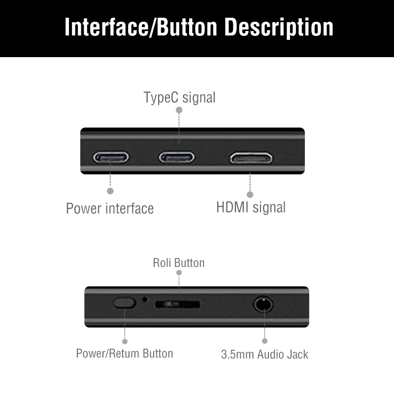 Anmite 11.6 بوصة IPS شاشة محمولة USB TYPE C HDMI للهاتف المحمول سطح المكتب MAC Switch PS4 XBOX
