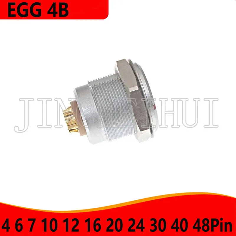 

EGG 4B 4 6 7 10 12 16 20 24 30 40 48 Pin Cable Weld With One Nut Stationary Push-pull Self-locking Female Socket Connector