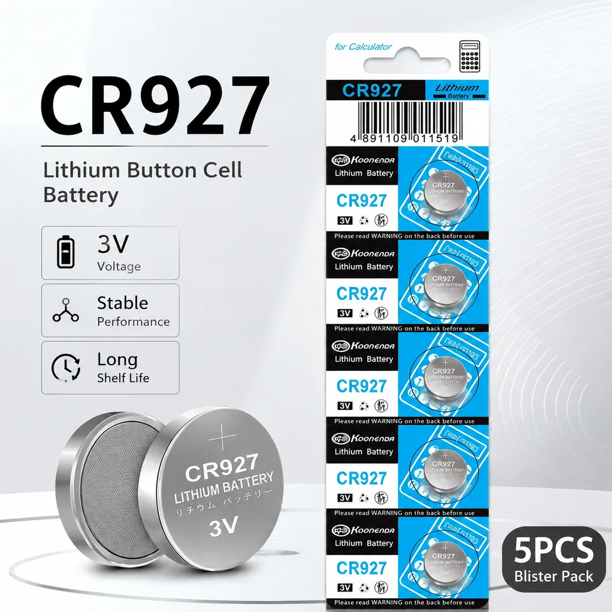 Lithium Coin Cell Battery CR927 3V 2-50PCS DL927 BR927 LM927 ECR927 Replacement for Watch Remote Clock Toy