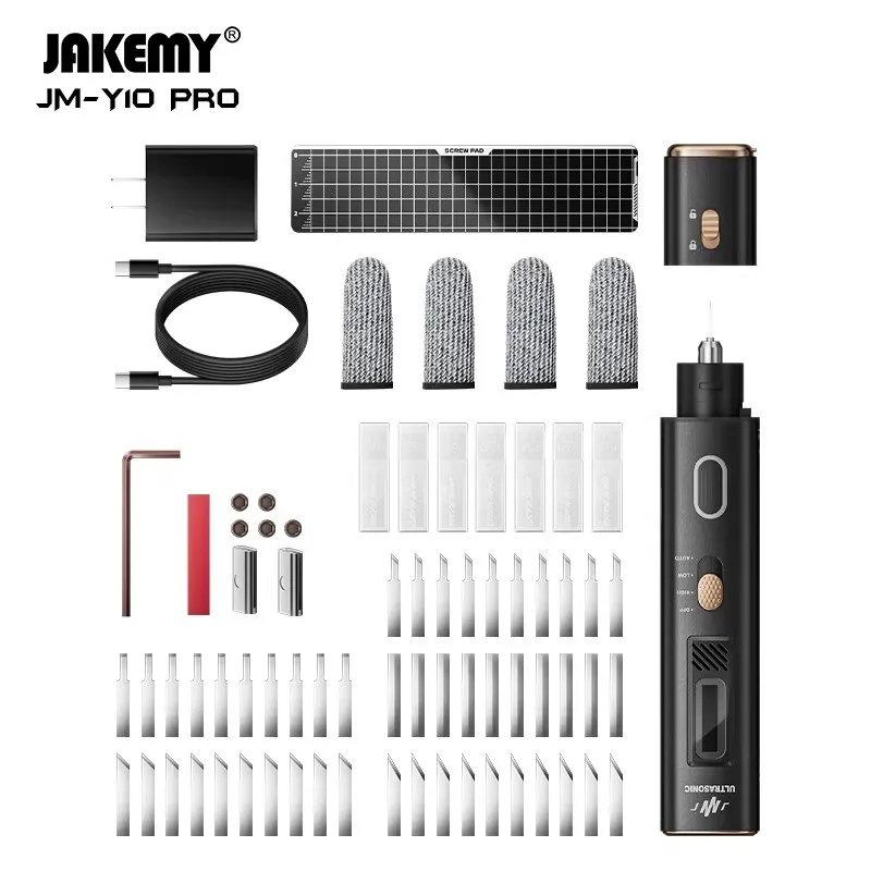 JM-Y10 PRO 40KHz 30W Ultrasonic Cutter Handheld Electric Cutting Tool for 3D Printed Model Acrylic Plastic Wood Craft Trimming