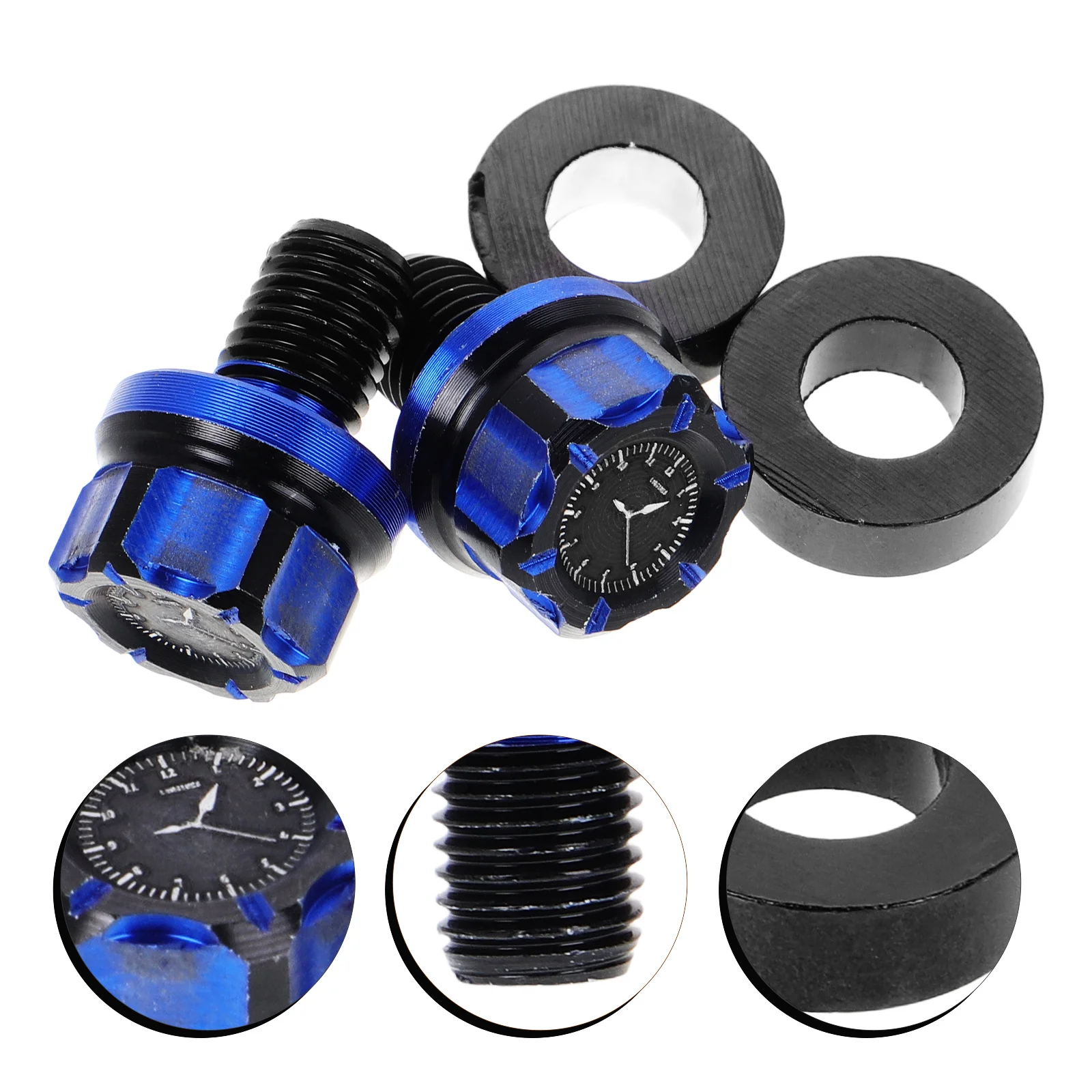 

1Pair Motorcycle Mirror Hole Plugs Screws Aluminum Alloy Universal Decorative Blanking Caps for Rearview Mirrors Motorbike