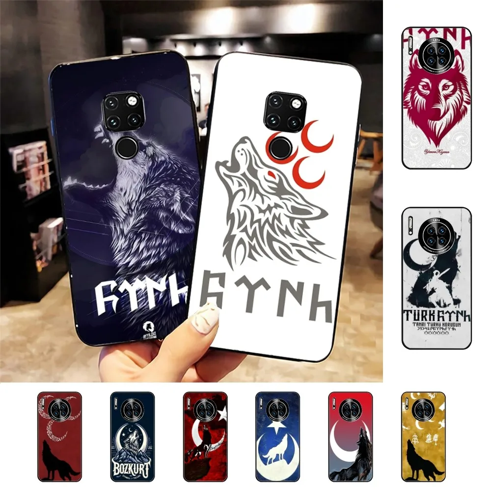 T-Turkish Language Bozkurt Gray Wolf Phone Case For Huawei Mate 10 20 30 40 50 lite pro Nova 3 3i 5 6 SE 7 pro 7SE