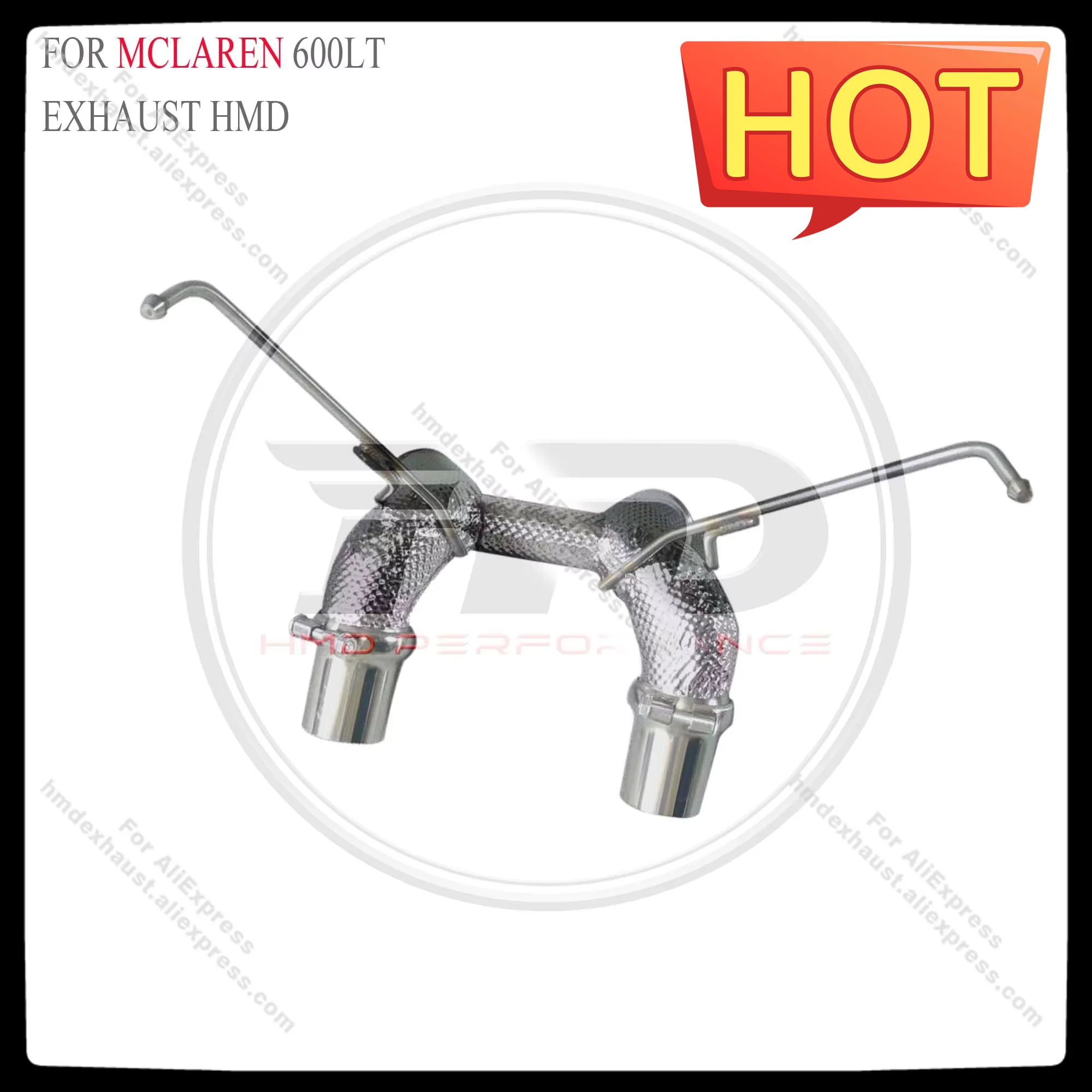 

HMD Stainless Steel Exhaust System Performance with heat shield Catback for McLaren 600LT 3.8T 2018-2021 Without Valve Muffler