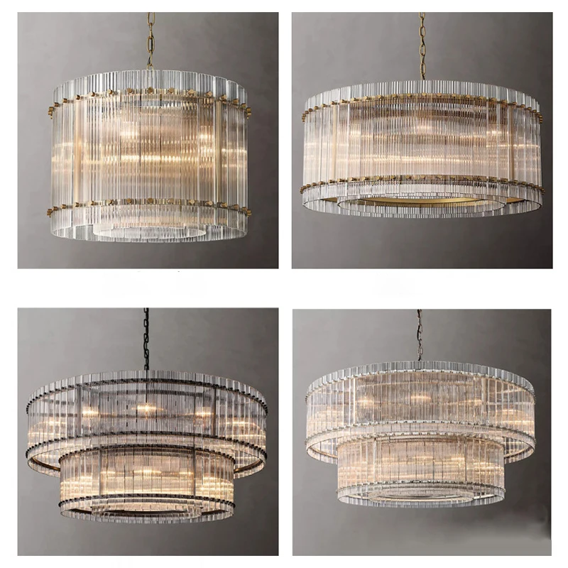 Retro American Brass Black Chrome Ceiling Led 2025 Trendy Chandelier Lighting Lustre Suspension Luminaire Lampen For Living Room