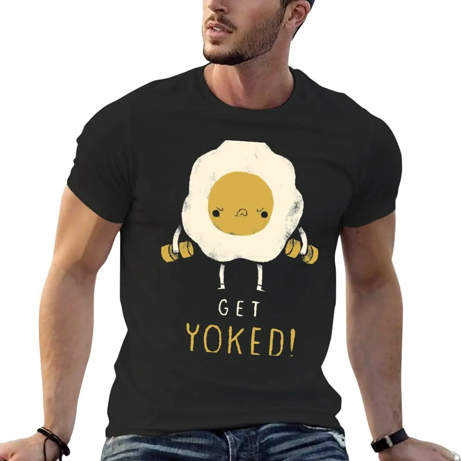 get yoked T-Shirt vintage man clothes compression shirt men