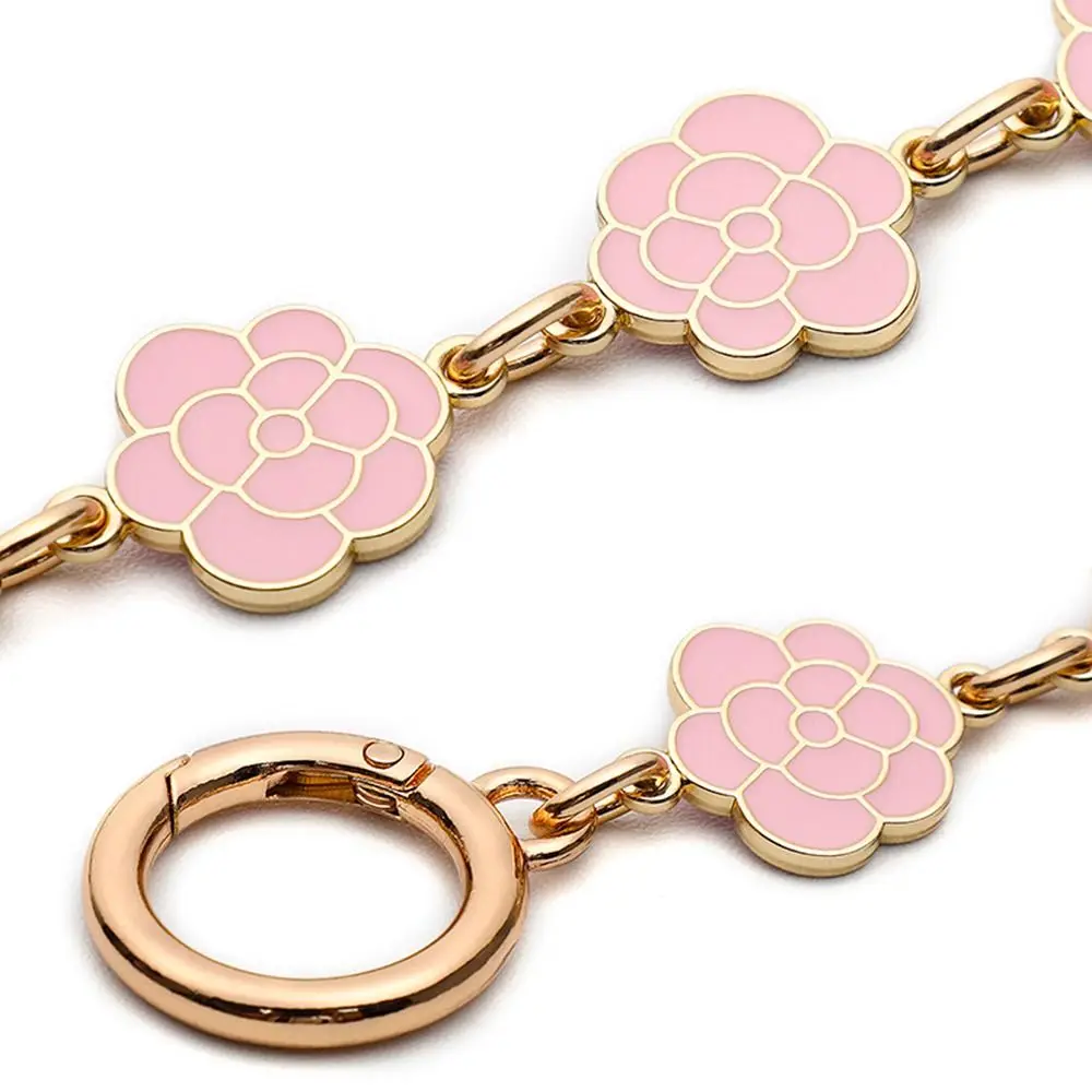 Bag Accessories Camellia Shape Hardware Handbag Strap Extender Bag Chain Replacement Chain Handbag Bag Extension Chain