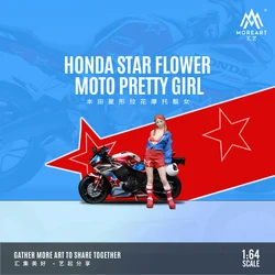 MoreArt 1:64 Honda Star Drag Motorcycle doll resin set